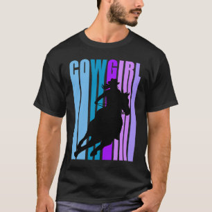 Girls Loves Rides Horses Birthday Cowgirl Rodeo Gr T-Shirt