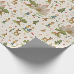 Girls Magic Fairytale Princess Kids Birthday Wrapping Paper