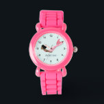 Girls Magical Cute Sea Afro Mermaid Kids Watch<br><div class="desc">This cute and whimsical kids watch features an under the sea magical mermaid wearing an Afro,  with a pink tail and a simple blue background. The watch can be personalised with your girls name and has clear numbers,  the perfect gift for any mermaid enthusiast.</div>