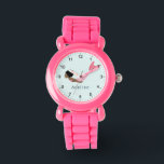 Girls Magical Cute Sea Afro Mermaid Kids Watch<br><div class="desc">This cute and whimsical kids watch features an under the sea magical mermaid wearing an Afro,  with a pink tail and a simple blue background. The watch can be personalised with your girls name and has clear numbers,  the perfect gift for any mermaid enthusiast.</div>