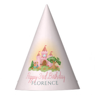 Girls Magical Pink Fairytale Princess Birthday Party Hat