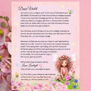 Girls Magical Self Belief Fairy Keepsake Letter