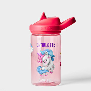 Girls Magical Unicorn Rainbow Kids Personalised  Water Bottle