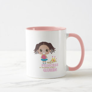Girls MELANIN Princess In Training To Be A Queen Mug