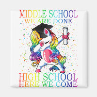 Girls Middle School Graduation Magical Unicorn