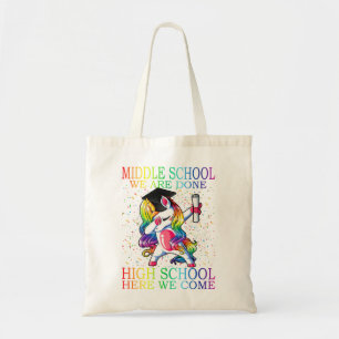 Girls Middle School Graduation Magical Unicorn Tote Bag