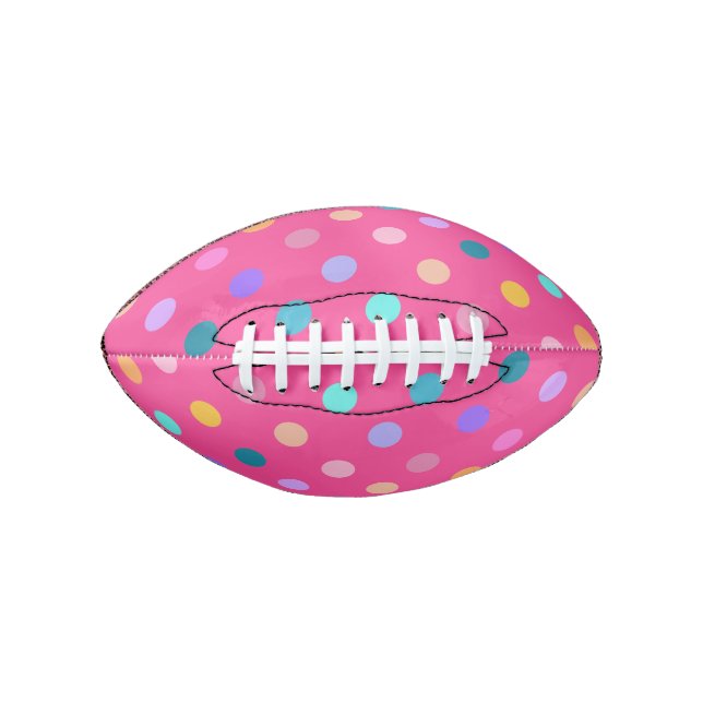 Girls mini football polka dot print confetti (Front)