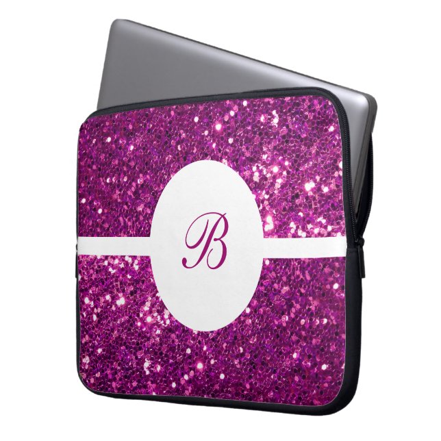 Girls Monogram Laptop Sleeve (Front Left)