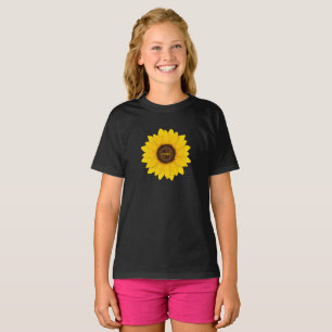 Girl's monogrammed sunflower  T-Shirt