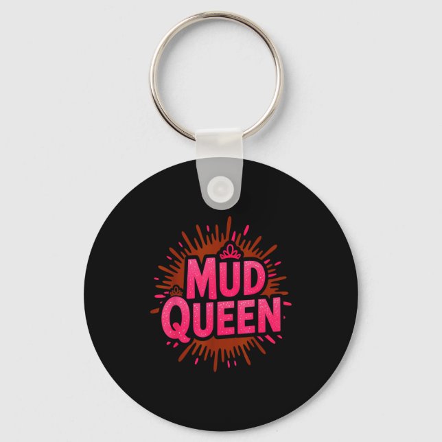 Girls mud queen run mudding diva muddy buddies key ring (Front)