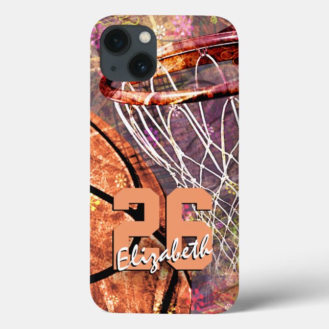 girl's name and jersey number basketball Case-Mate iPhone case (Back)