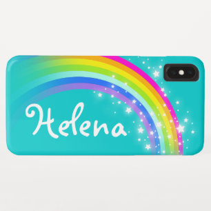 Girls name colourful rainbow aqua iPhone XS max case