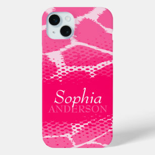 Girls named pink graphic animal print  iPhone 15 mini case