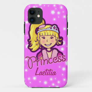 Girls named princess star lilac pink iphone case