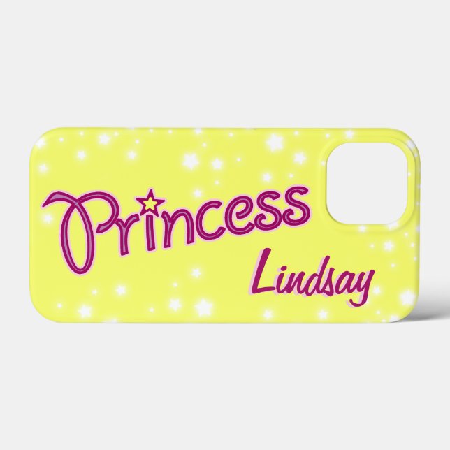 Girls named princess star yellow pink  Case-Mate iPhone case (Back (Horizontal))