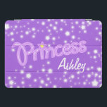 Girls named purple princess star graphic  iPad pro cover<br><div class="desc">Keep your princesses device  protected from scratches and easy to identify with this graphic princess named id cover. Customise with your name,  currently reads Princess Ashley. Unique design by www.mylittleeden.com</div>