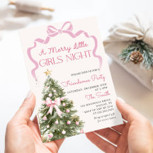 Girls Night Christmas Party Invitation