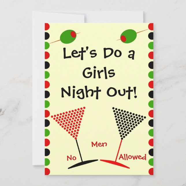 Girls Night Out Bachelorette Invitation (Front)