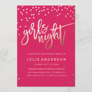 GIRLS NIGHT OUT // BACHELORETTE PARTY invitation