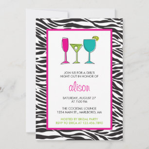Girl's Night Out Bachelorette Party Invitation
