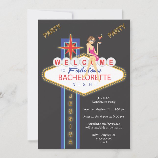 Girls Night Out Bachelorette Party Invitation (Front)