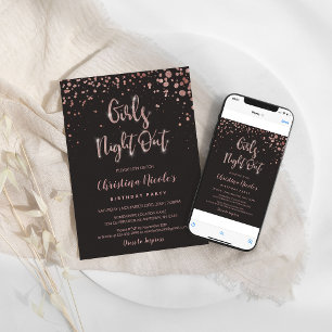 "Girls Night Out" Birthday or Bachelorette Glam Invitation