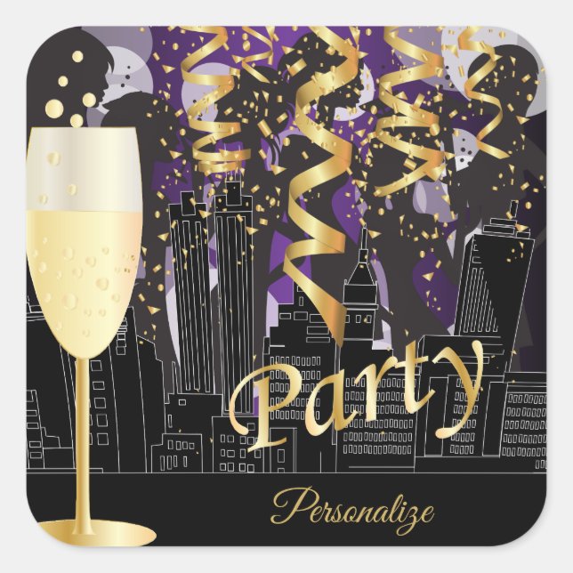 Girls Night Out Birthday Party Square Sticker (Front)