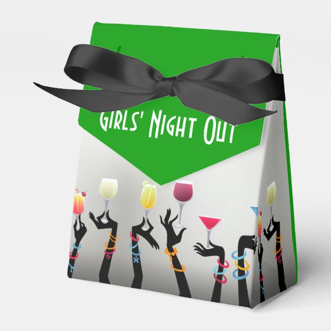 Girls Night Out Cocktail Party Favour Box (Front Side)