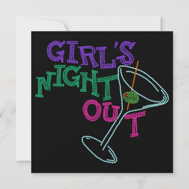 Girls Night Out - Cocktails - SRF Invitation (Front)