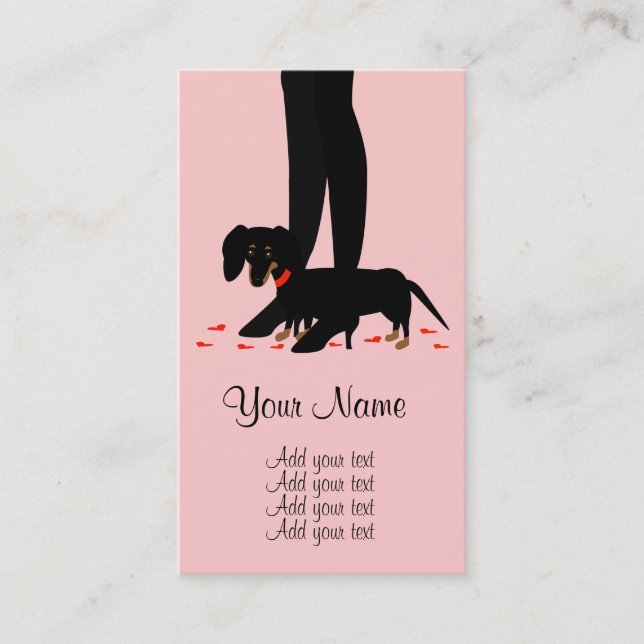 Girls' Night Out - Dachshund Calling Card (Front)