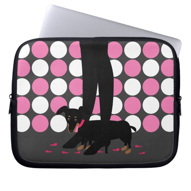 Girls' Night Out Dachshund Laptop Sleeve (Front)
