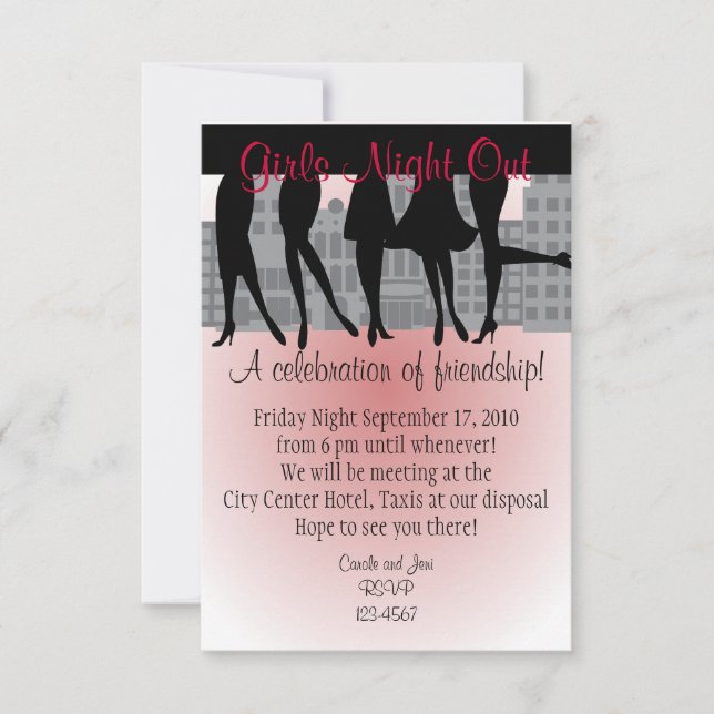 Girls Night Out Invitation (Front)