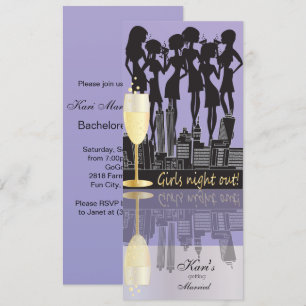 Girls Night Out Party Celebration   Lavender Invitation