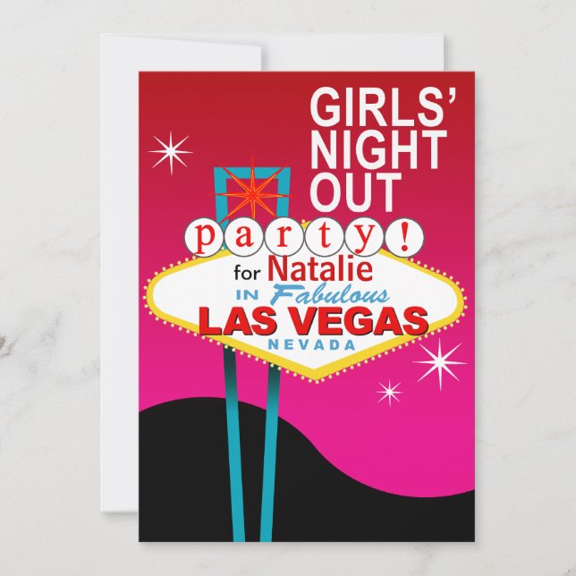 Girls Night Out Party in Las Vegas Invitation (Front)
