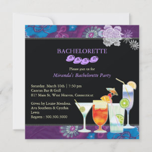 Girls Night Out Trendy Bachelorette Party Invitation