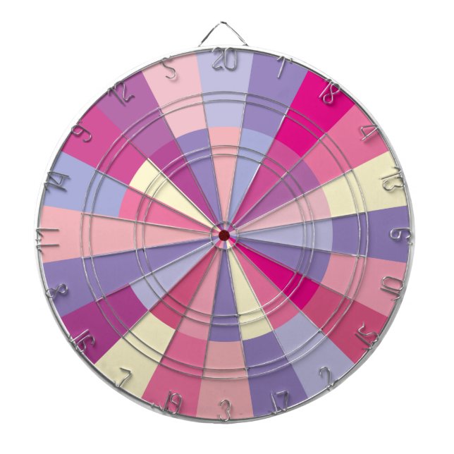 Girl's Night Party Dartboard Pink Purple Pastels (Front)