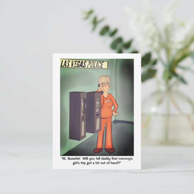 Girl's Night Postcard (Standing Front)