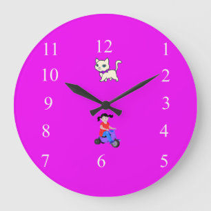Girls Nursery Large Clock
