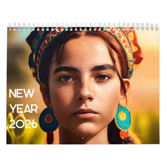 Girls of all nationalities New year 2025 Calendar (Cover)