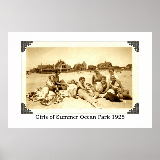 Girls of Summer Ocean Park 1925 Poster (Front)