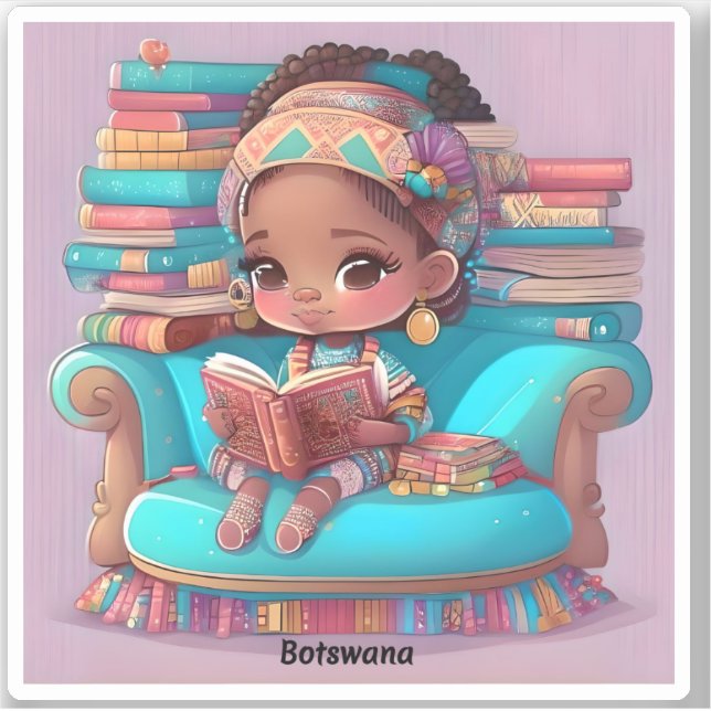 Girls of the World Reading - Botswana (Front)