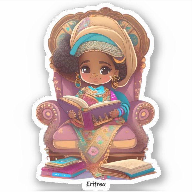 Girls of the World Reading - Eritrea (Front)