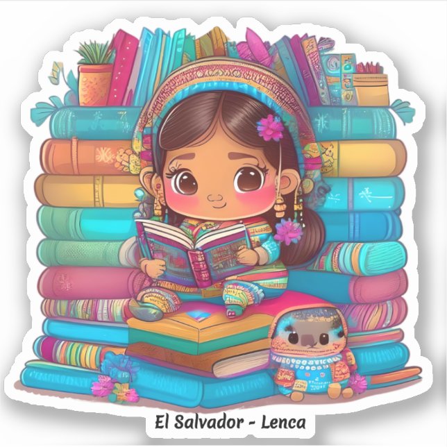 Girls of the World Reading - Lenca of El Salvador (Front)