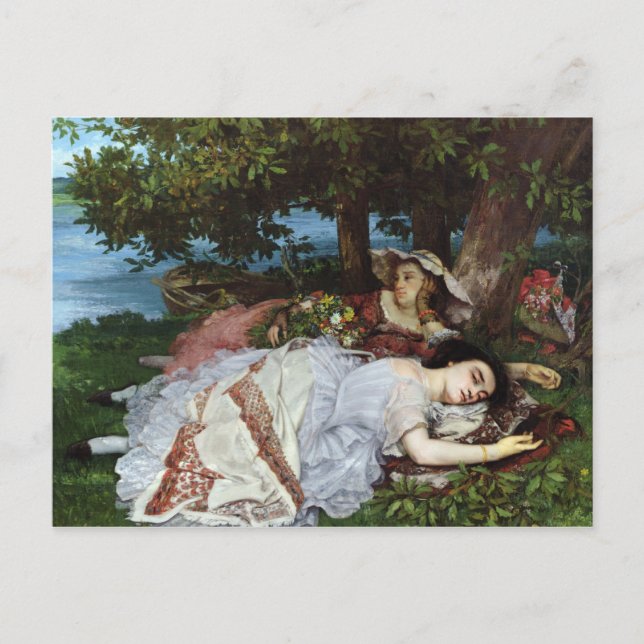 Girls on the Banks of the Seine, 1856-57 Postcard (Front)