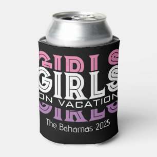 Girls on Vacation Personalised Can Cooler