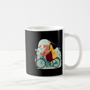 Girls on Wheels with Teddy Bear and Bike Costume Coffee Mug
