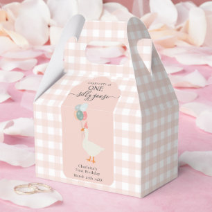 Girl's One Silly Goose 1st Birthday Party Favour Box