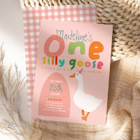 Girls One Silly Goose Summer Kids First Birthday