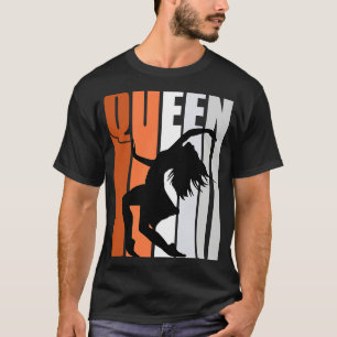 Girls Orange Dance Queen Princess Birthday Determi T-Shirt