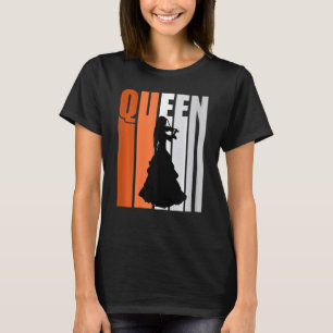 Girls Orange Violin Queen Princess Womens Bday T-Shirt